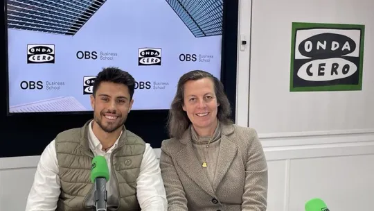 Alejandro de Frías de Danone y la nuestra decana Casilda Güell Encuentro Directivo con Alejandro de Frías de Danone